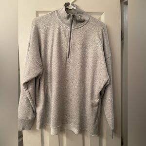 Arie Gray half-zip sweater